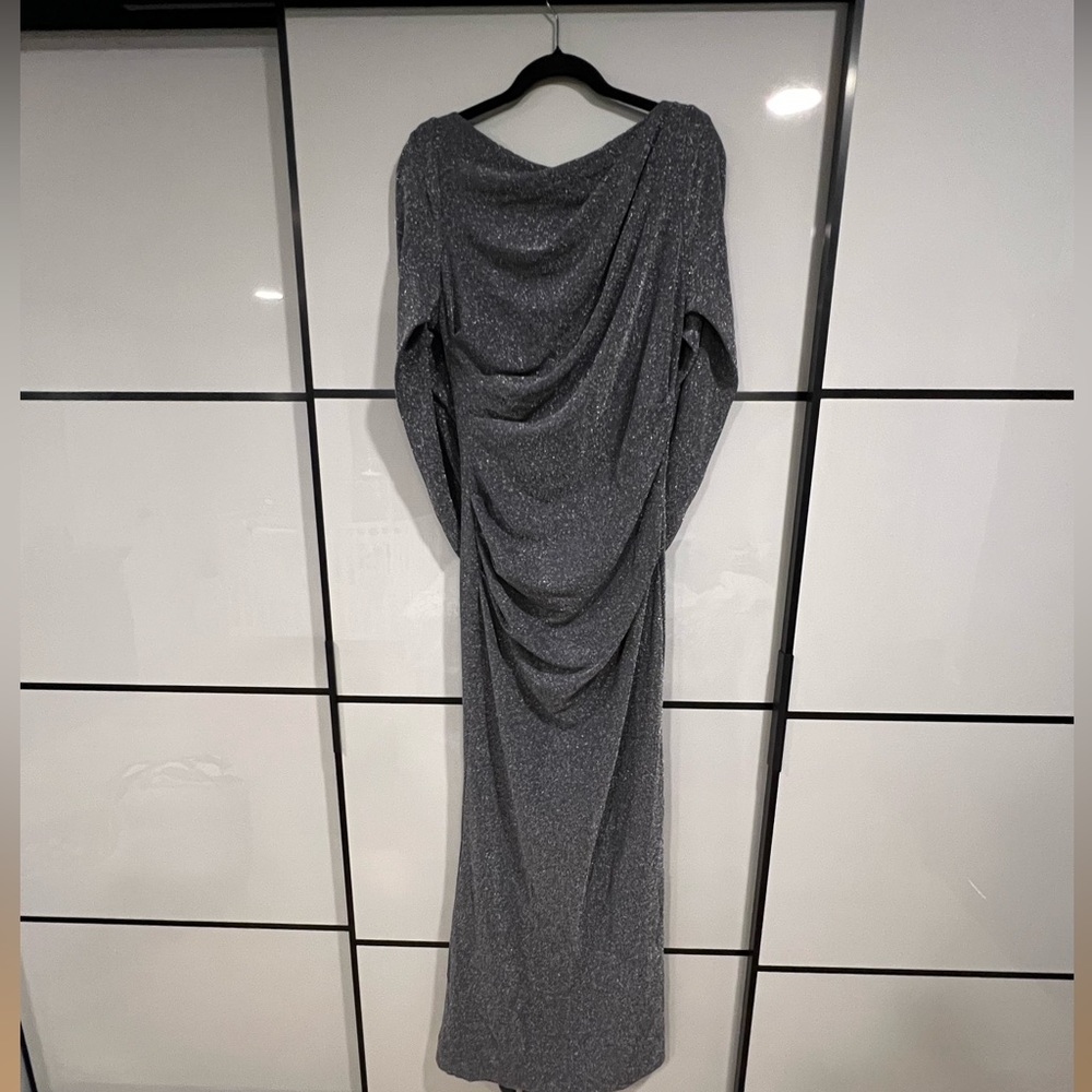New with tag Betsy and Adam silver sparkly long dress